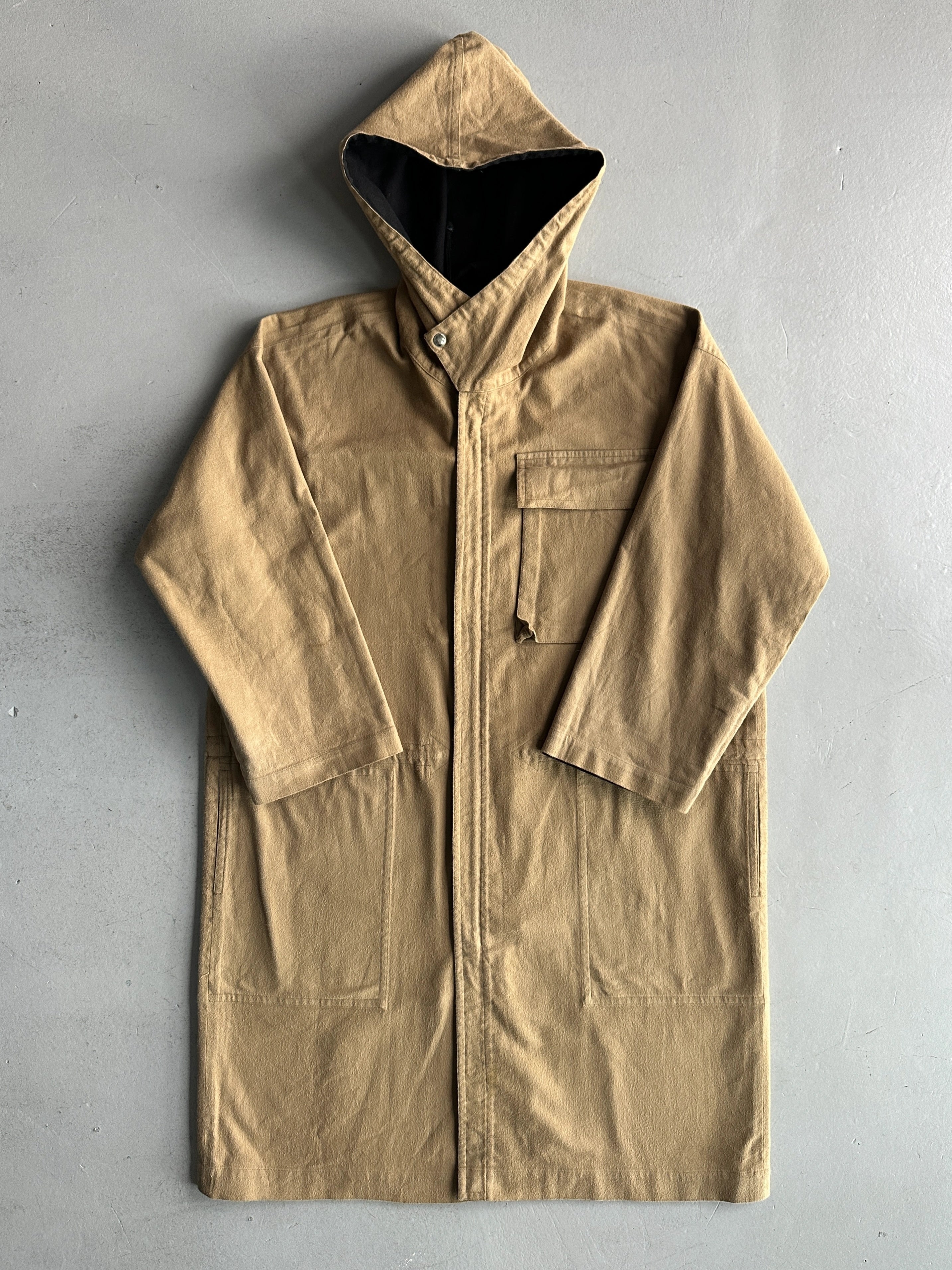 ISSEY MIYAKE - late 1970s REVERSIBLE HOODED PARKA COAT