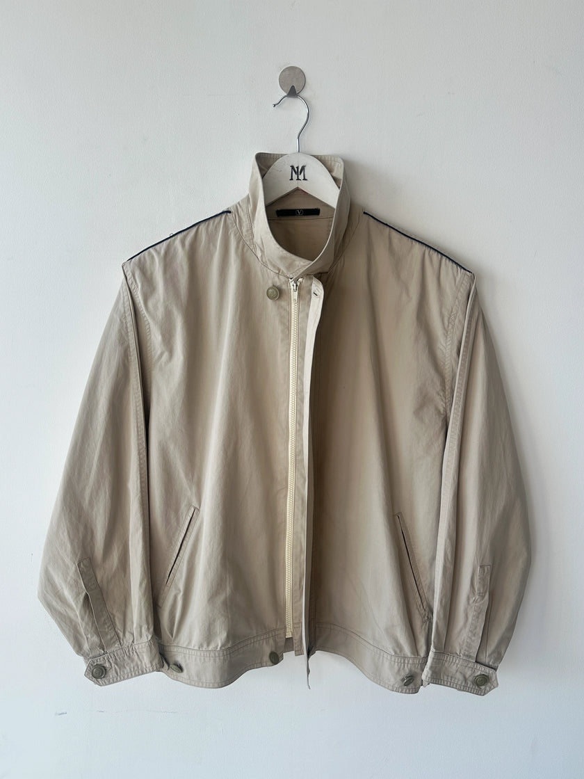 VALENTINO - late 1980s CROP FIT LIGHT BOMBER JACKET