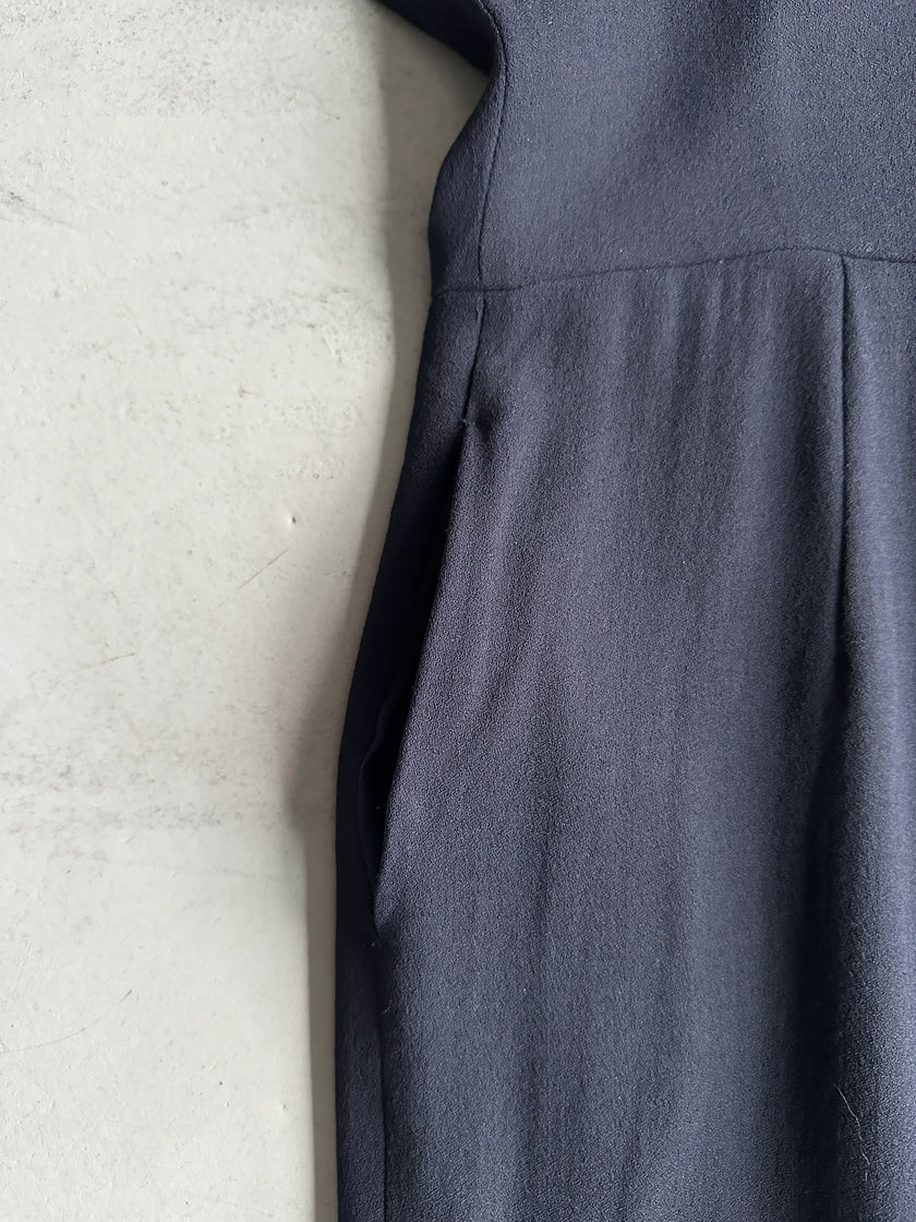 COMME DES GARÇONS - S/S 1989 ASYMMETRIC DEEP NECKLINE LONG DRESS