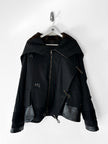 ITALIAN LABEL F/W 2005 TECHNICAL JACKET WITH OVERSIZED FUR COLLAR