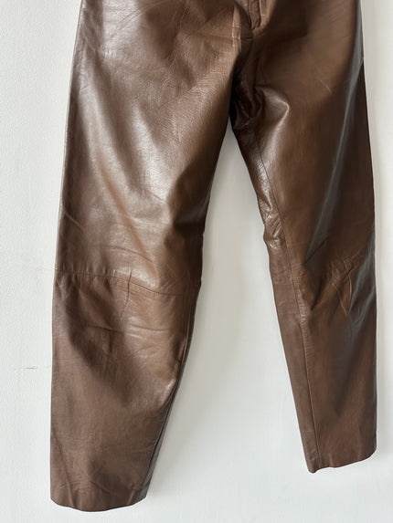 1980s BALLOON FIT LEATHER TROUSERS