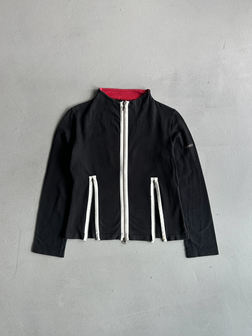 GIANFRANCO FERRÉ - 1990s BOTTLE NECK TRIPLE ZIP SWEATER