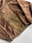 1980 ASYMMETRICAL FRONT SUEDE JACKET WITH FRONT POCKET