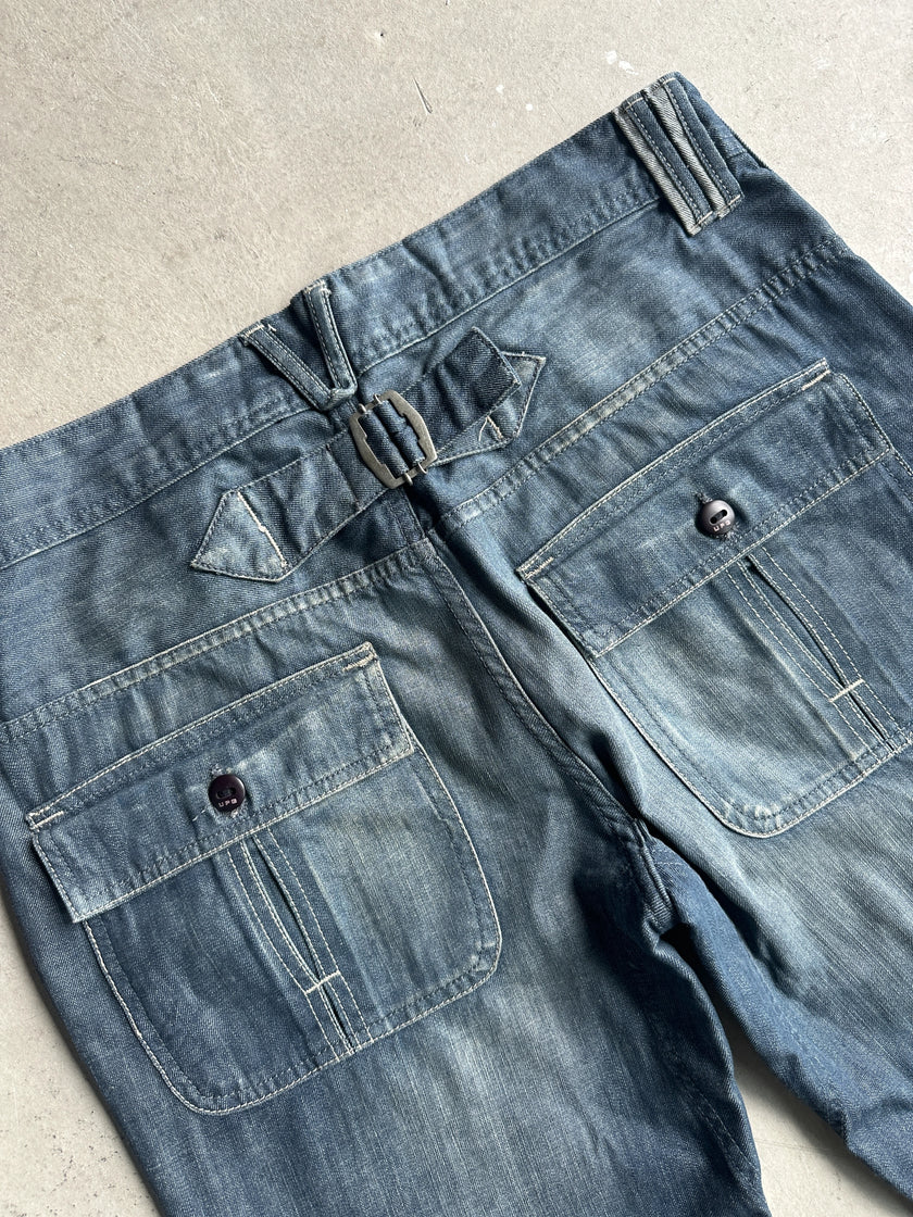 2000s RELAXED FIT WITH TURN UP HEM JEANS