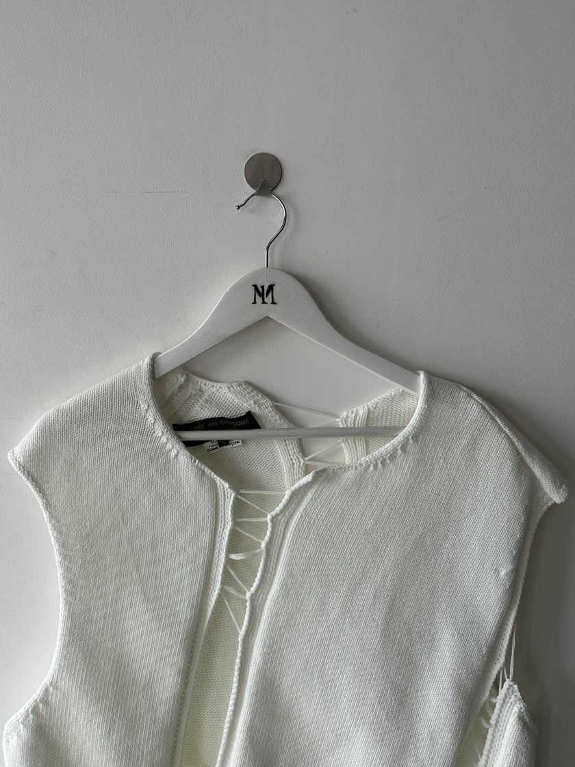 COMME DES GARÇONS - S/S 2021 DECONSTRUCTED KNIT VEST TOP