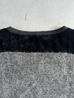 GIANFRANCO FERRÉ - 1990s VELVET FRONT AND FUZZY WOOL CONTRASTING BACK VEST TOP