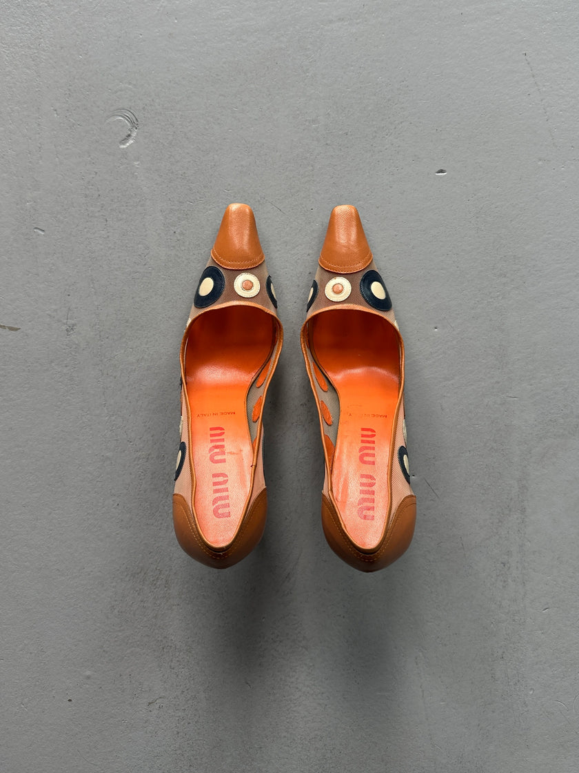 MIU MIU - 1990s WAFFLE COURT HEELS