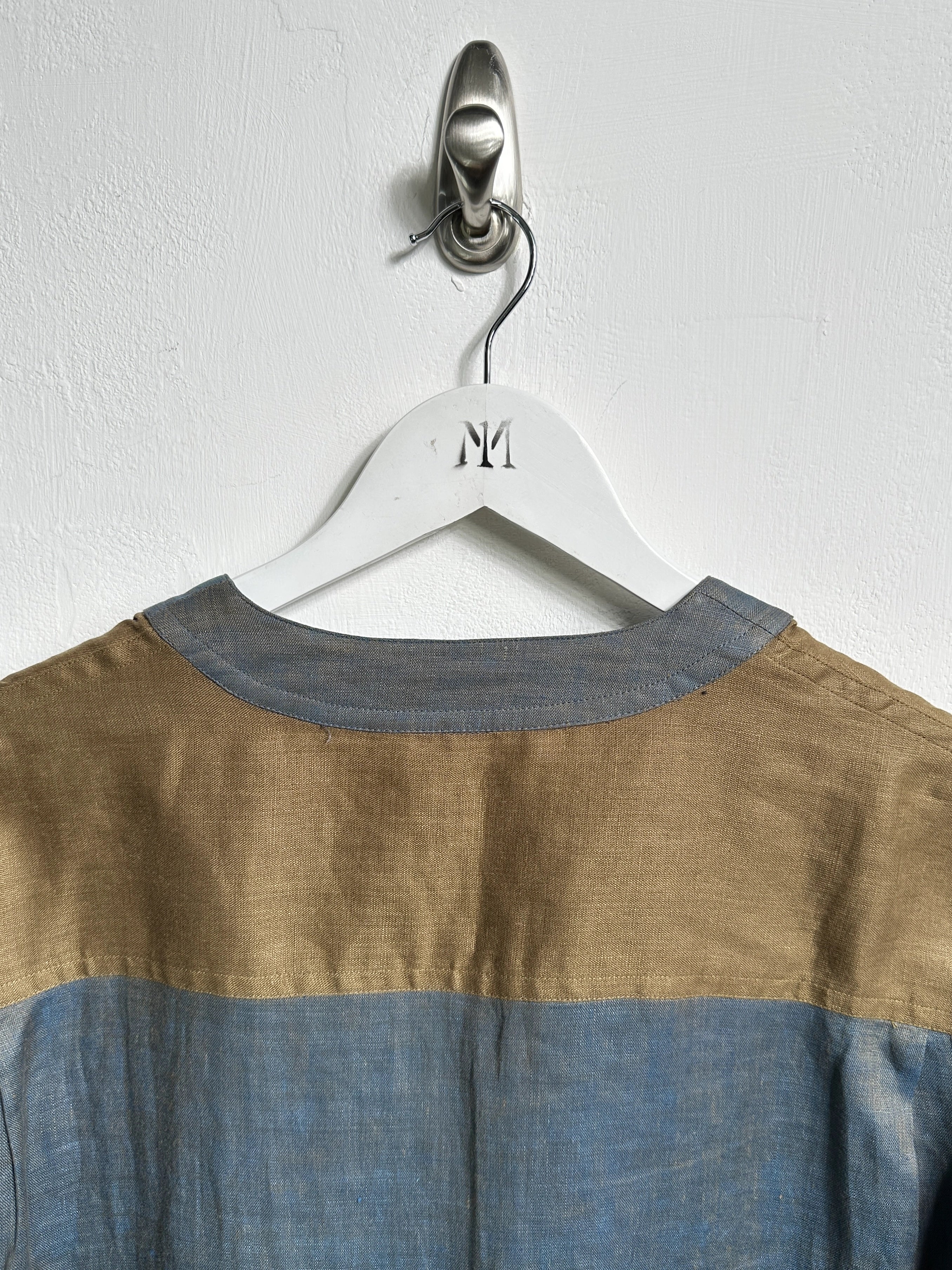 ITALIAN LABEL 1980s LINEN BLOUSON JACKET