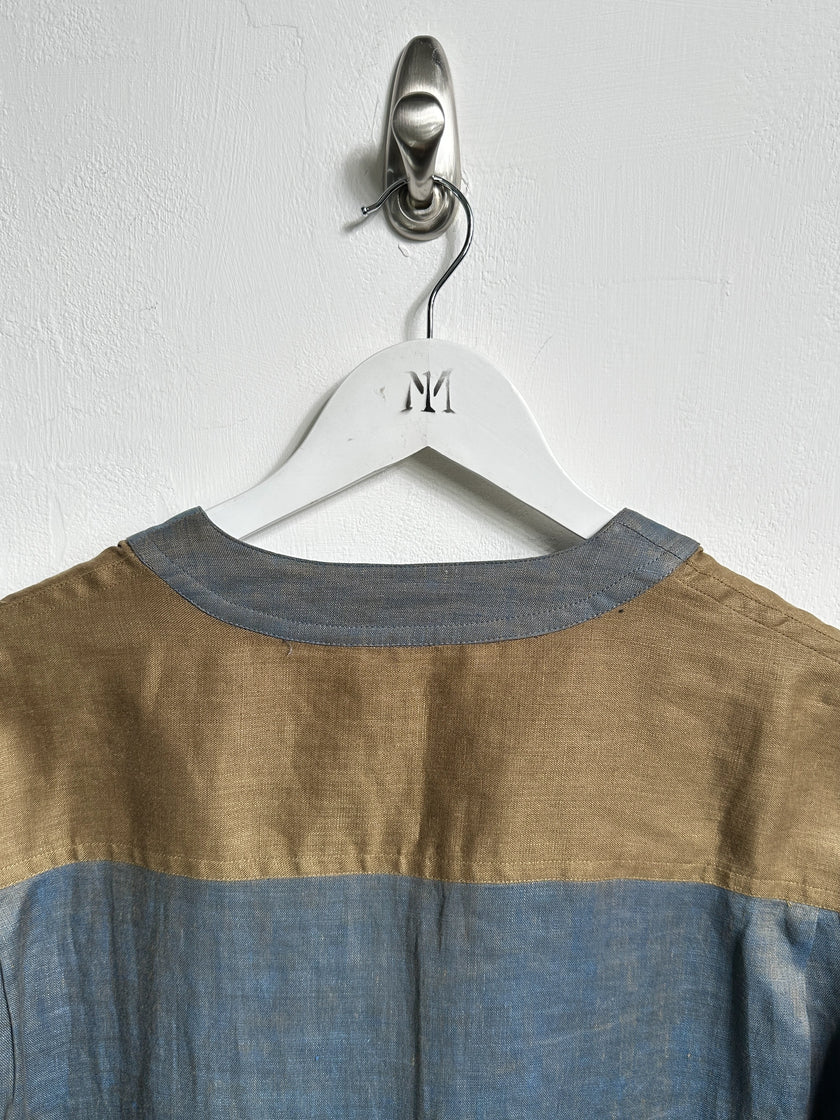 ITALIAN LABEL 1980s LINEN BLOUSON JACKET