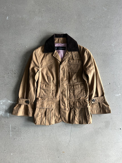 DSQUARED2- 2000s FIELD JACKET WITH CORDUROY COLLAR