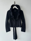 JAPANESE LABEL 2000s PANELED BLOUSE WITH SCULPTURAL COLLAR