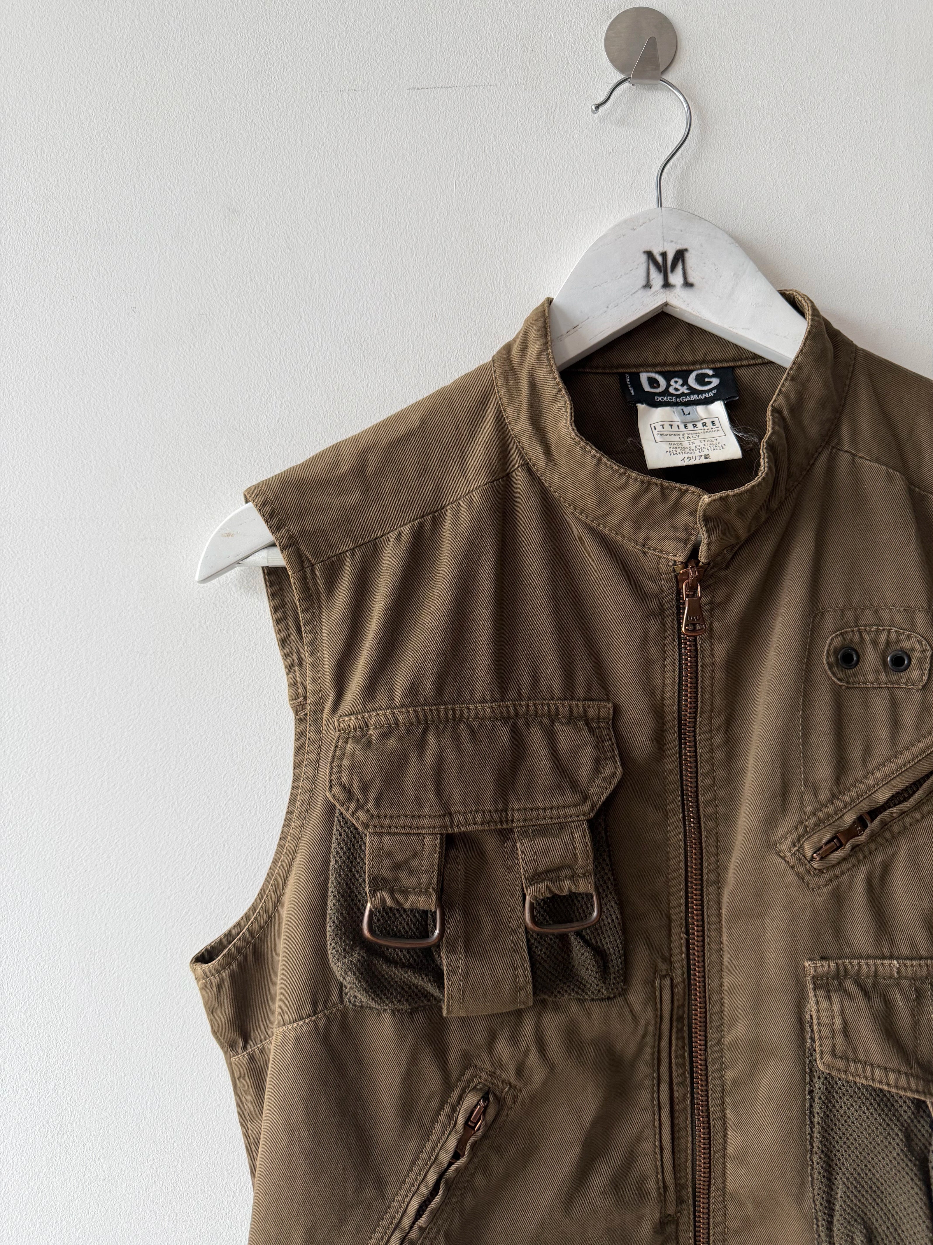 DOLCE & GABBANA -S/S 2003 CARGO ZIPPED VEST GILET