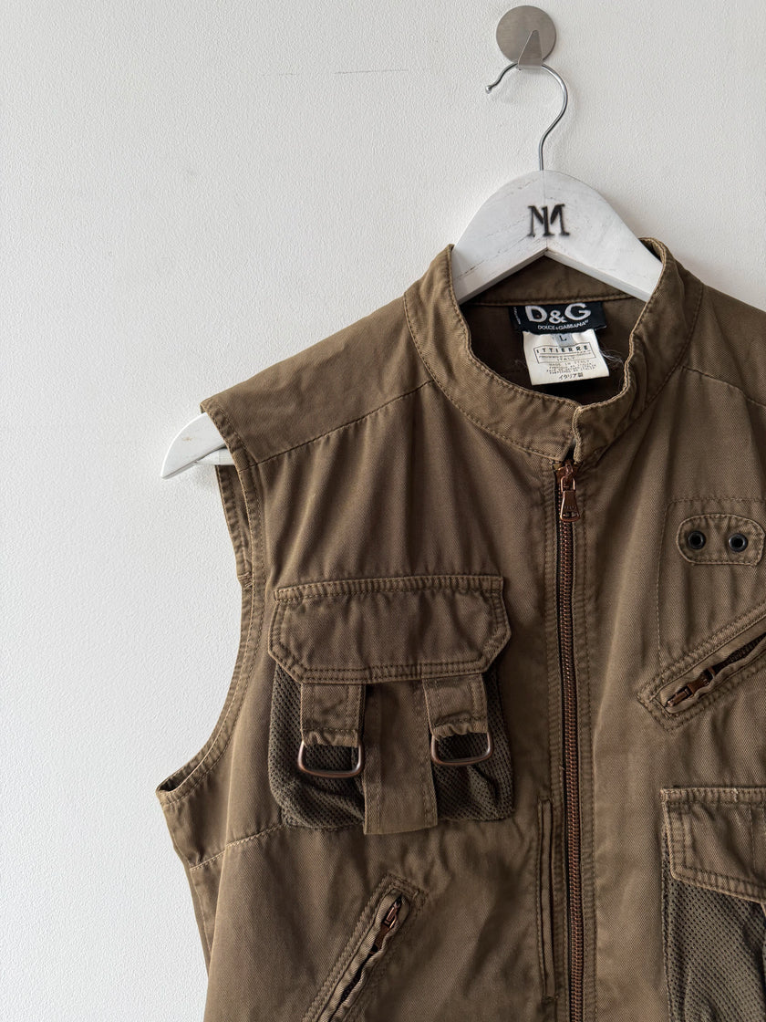 DOLCE & GABBANA -S/S 2003 CARGO ZIPPED VEST GILET