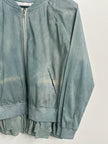 YOHJI YAMAMOTO Y'S - 1990s DYED BOMBER JACKET WITH SILK HEM AND BACK DETAIL