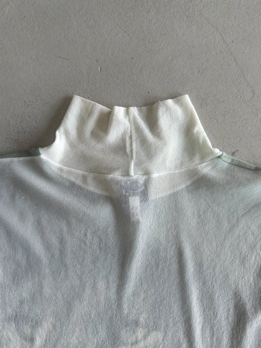 ROBERTO CAVALLI - 2000s BI-COLOUR MESH TOP