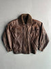 GIANNI VERSACE - 1980s LEATHER AVIATOR BOMBER JACKET WITH SHEARLING COLLAR