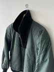 ITALIAN LABEL - 1980s NYLON BOMBER JACKET WITH SHEARLING COLLAR