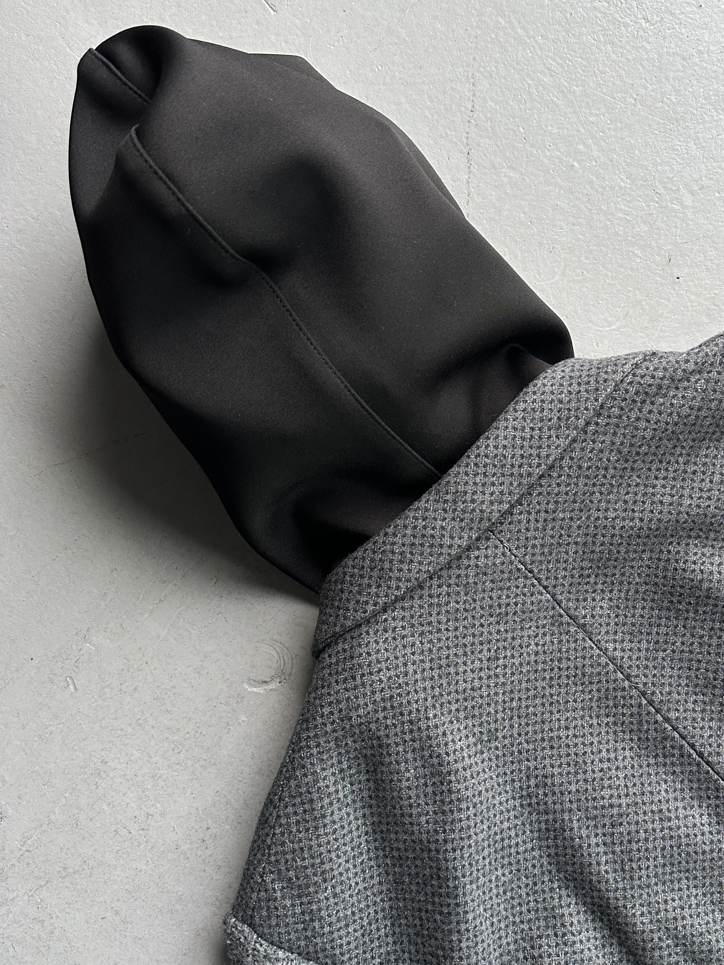 DANIELE ALESSANDRINI - 2000s SLIM FIT BLAZER WITH REMOVABLE HOOD PANEL