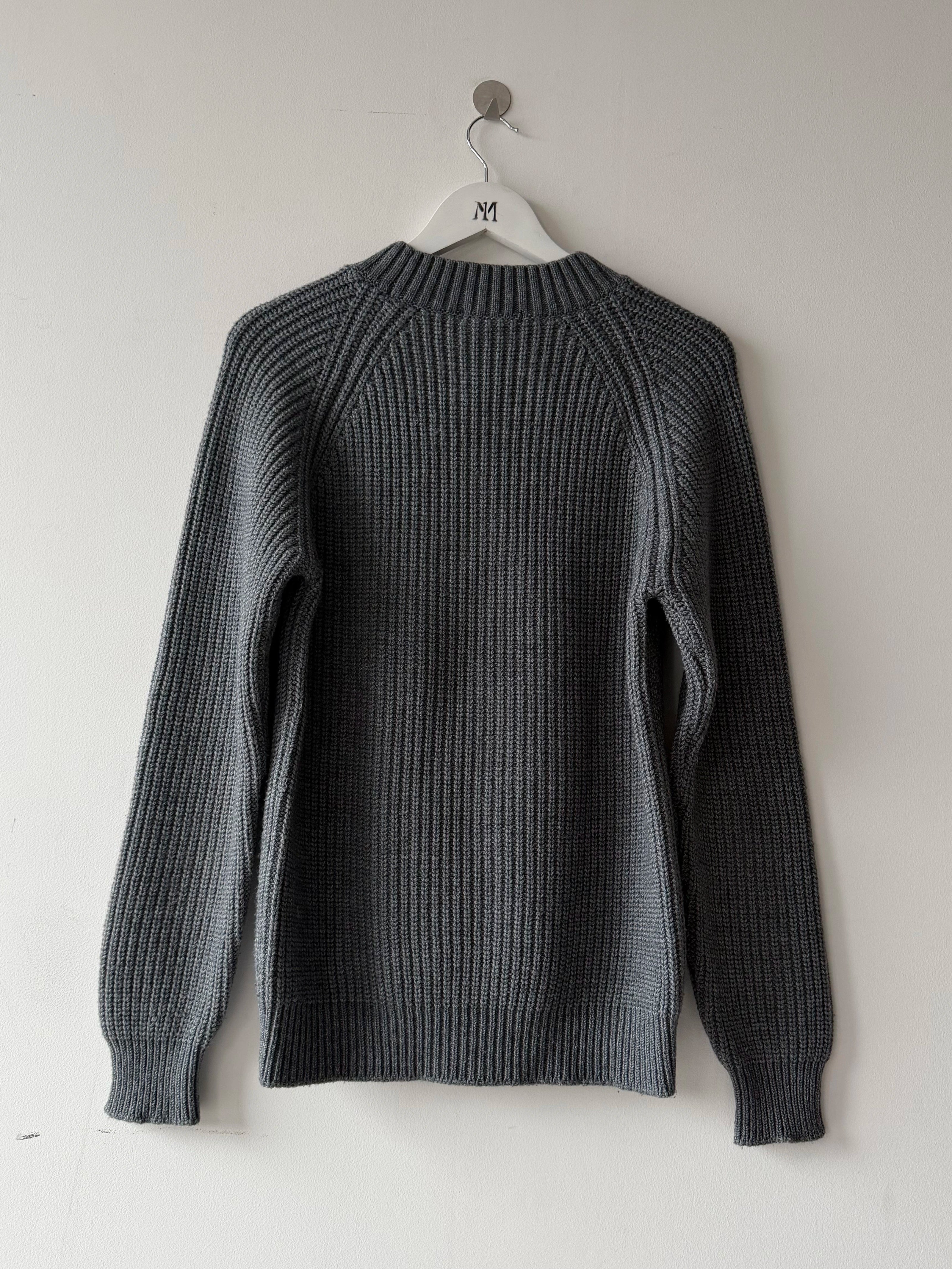 DANIELE ALESSANDRINI - early 2000s WRAP FRONT HEAVY KINT CREW NECK JUMPER