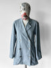 ISSEY MIYAKE - 1980s DOUBLE BREASTED BLAZER WITH ELASTICATED DETAILS AT BACK