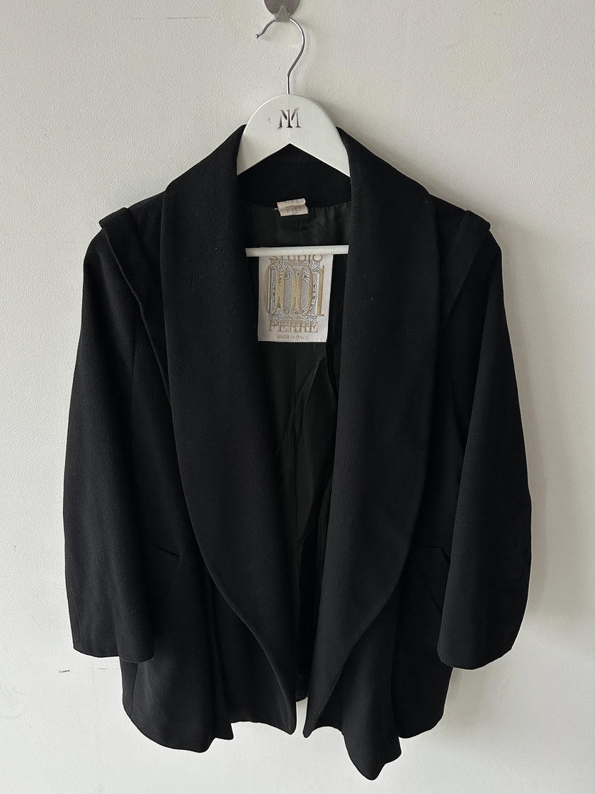 GIANFRANCO FERRÉ - 1990s OPEN FRONT WOOL COAT