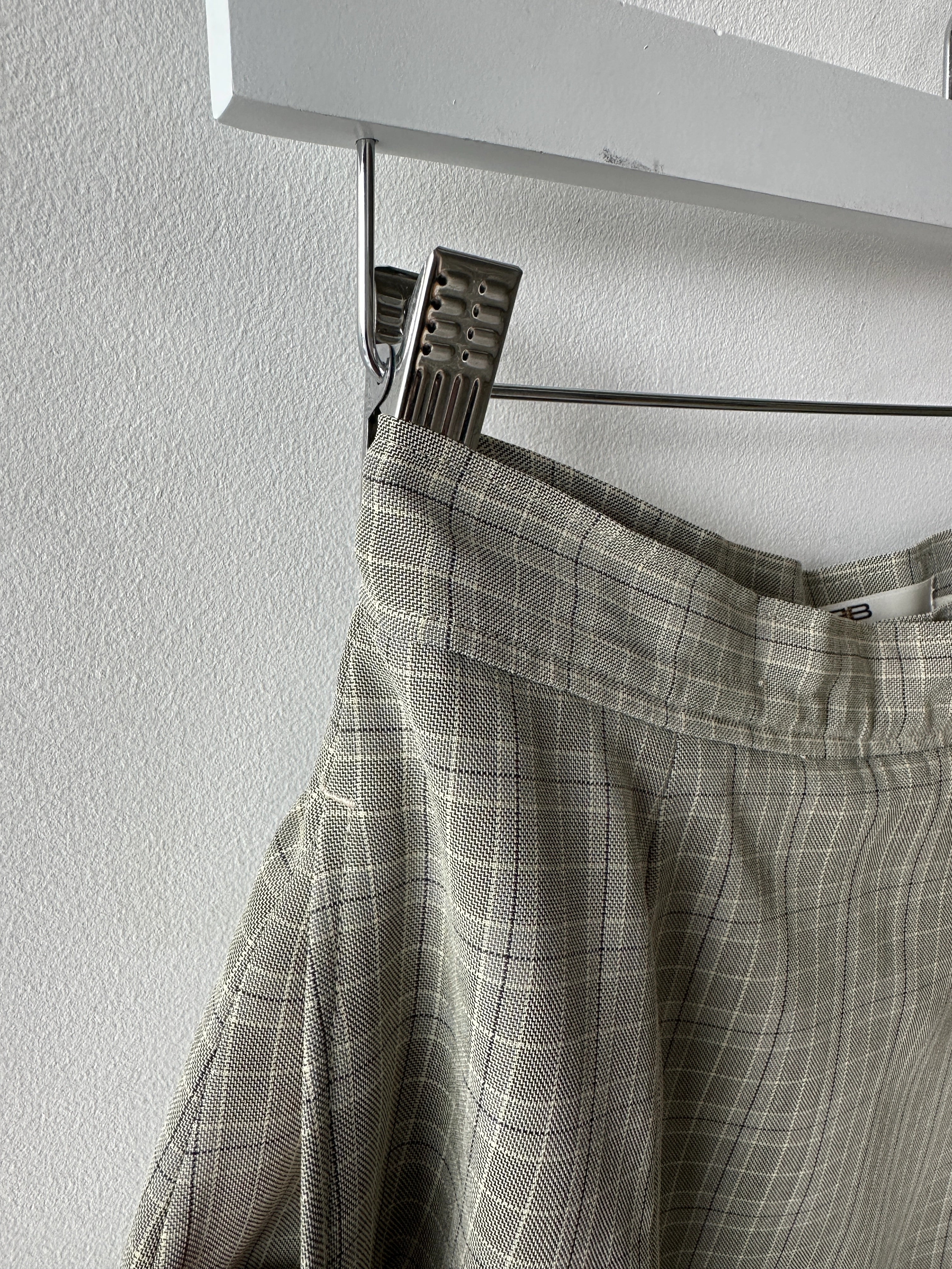 BALENCIAGA - 1990s CHECKED SKIRT PANTS
