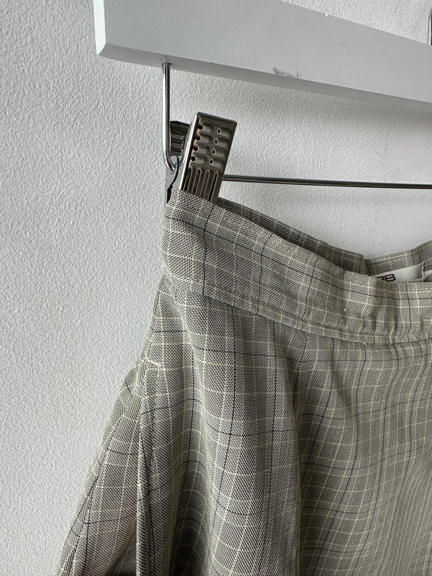 BALENCIAGA - 1990s CHECKED SKIRT PANTS