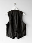 AGNÈS B. - 1990s LEATHER VEST GILET