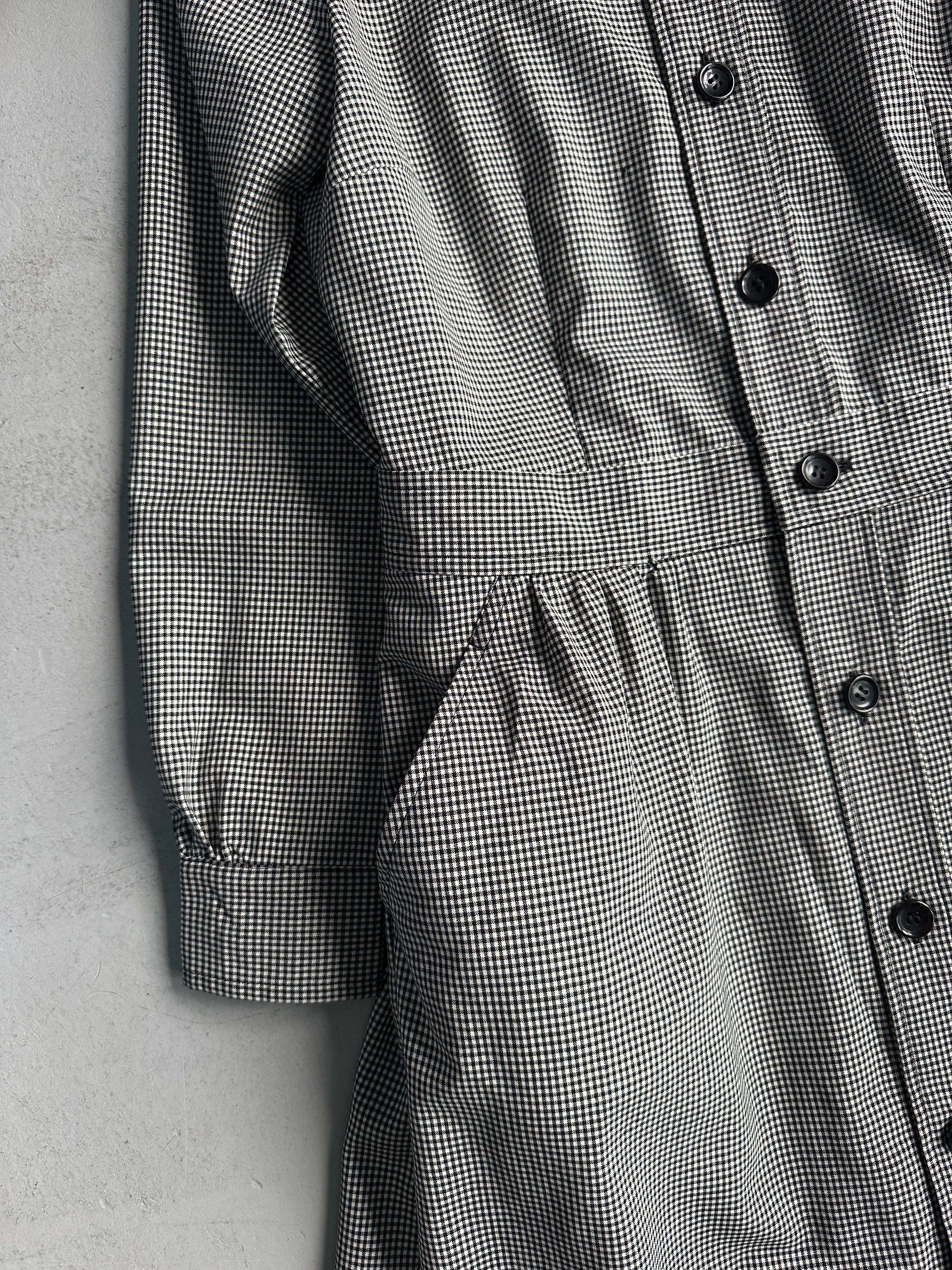 COMME DES GARÇONS - A/W 2018 BUTTONED FRONT GINGHAM CHECK COLLARED DRESS