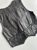 1980s STITCHED PANELING LEATHER VEST