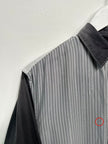 COMME DES GARÇONS - early 2000s PANELED LONG SLEEVE SHIRT WITH CONTRASTING SLEEVE AND BACK