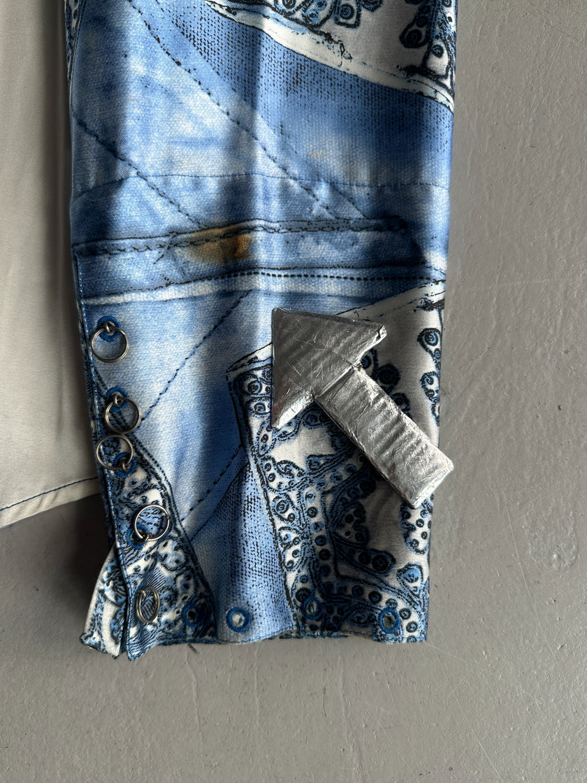 JEAN PAUL GAULTIER - S/S 2003 MATADOR ROSARY BIJOU METAL CHARM LONG SLEEVE SHIRT