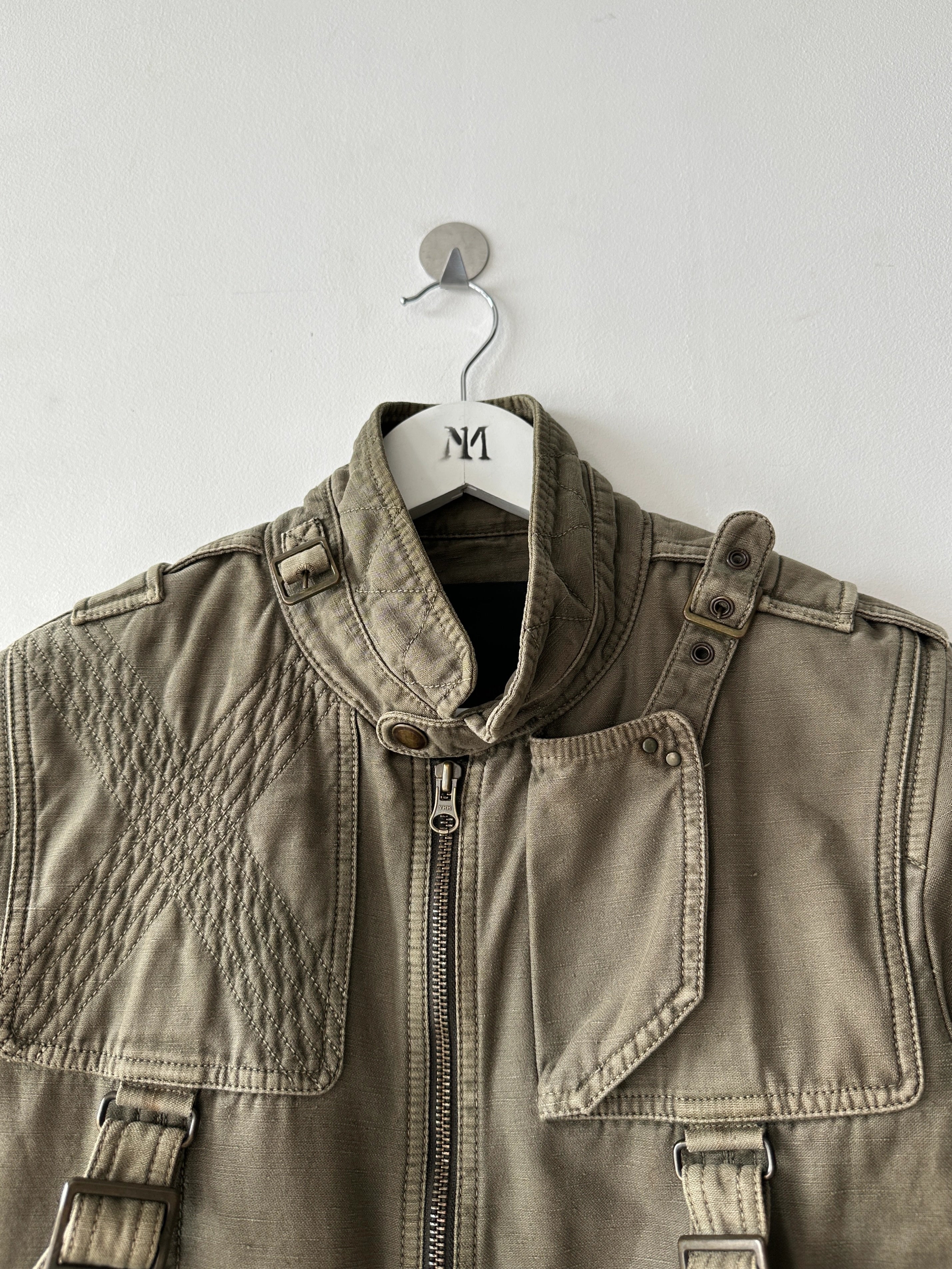 HALB BY KIMINORI MORISHITA  - 2000s STRAIGHT FIT JACKET WITH BONDAGE DETAILS