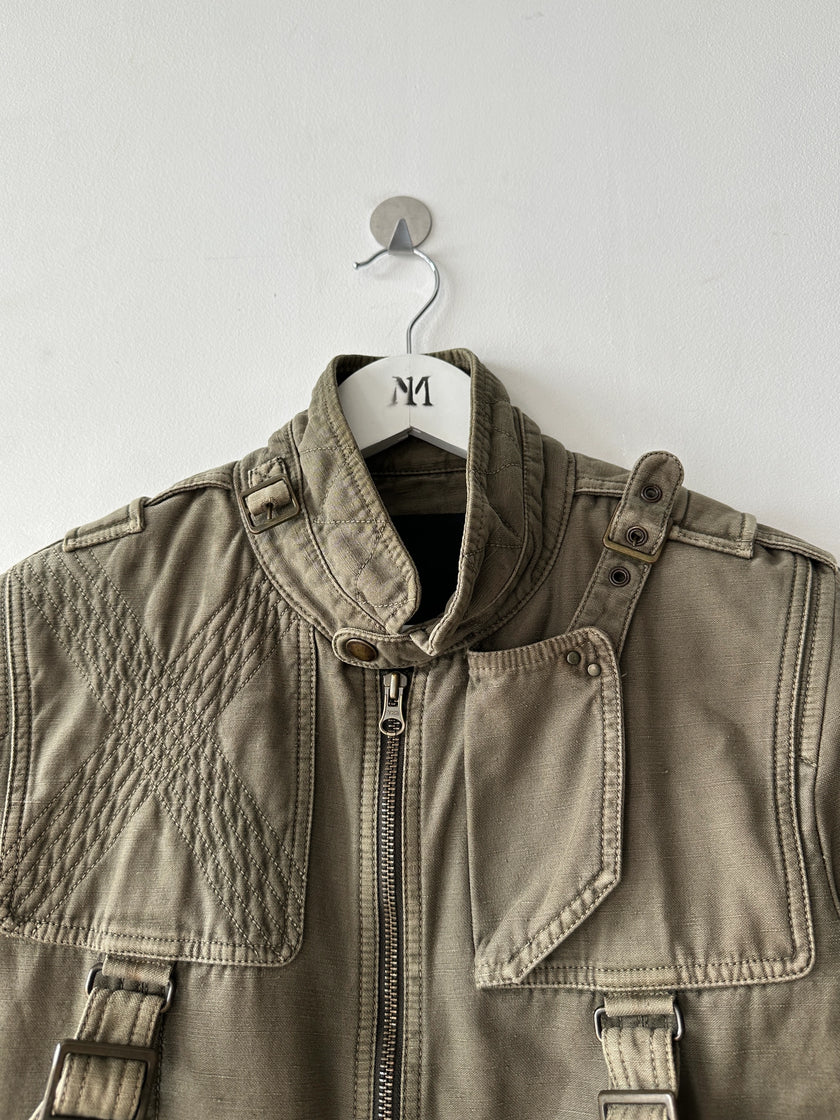 HALB BY KIMINORI MORISHITA  - 2000s STRAIGHT FIT JACKET WITH BONDAGE DETAILS