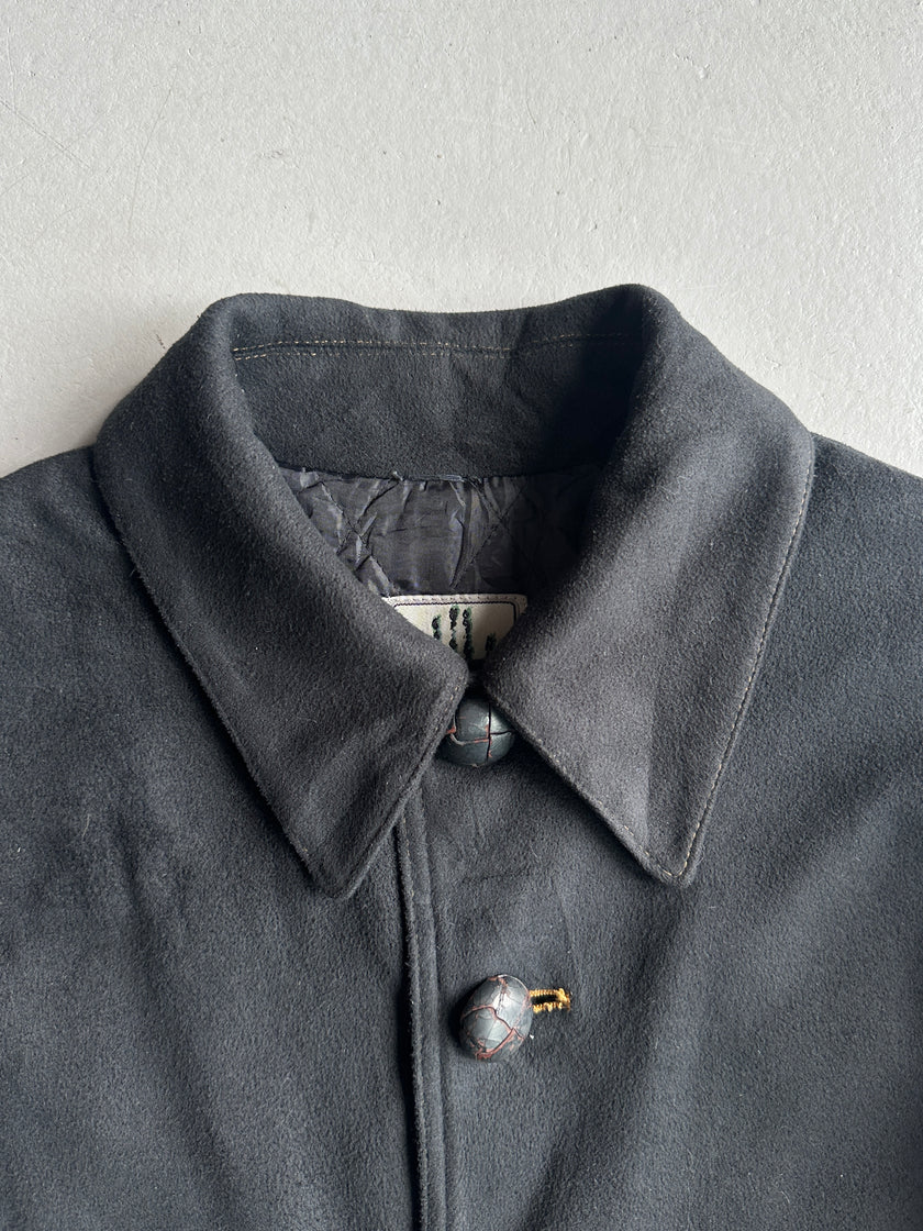 JEAN PAUL GAULTIER JEANS - 1990s LONG COAT WITH CONTRASTING SEAMS