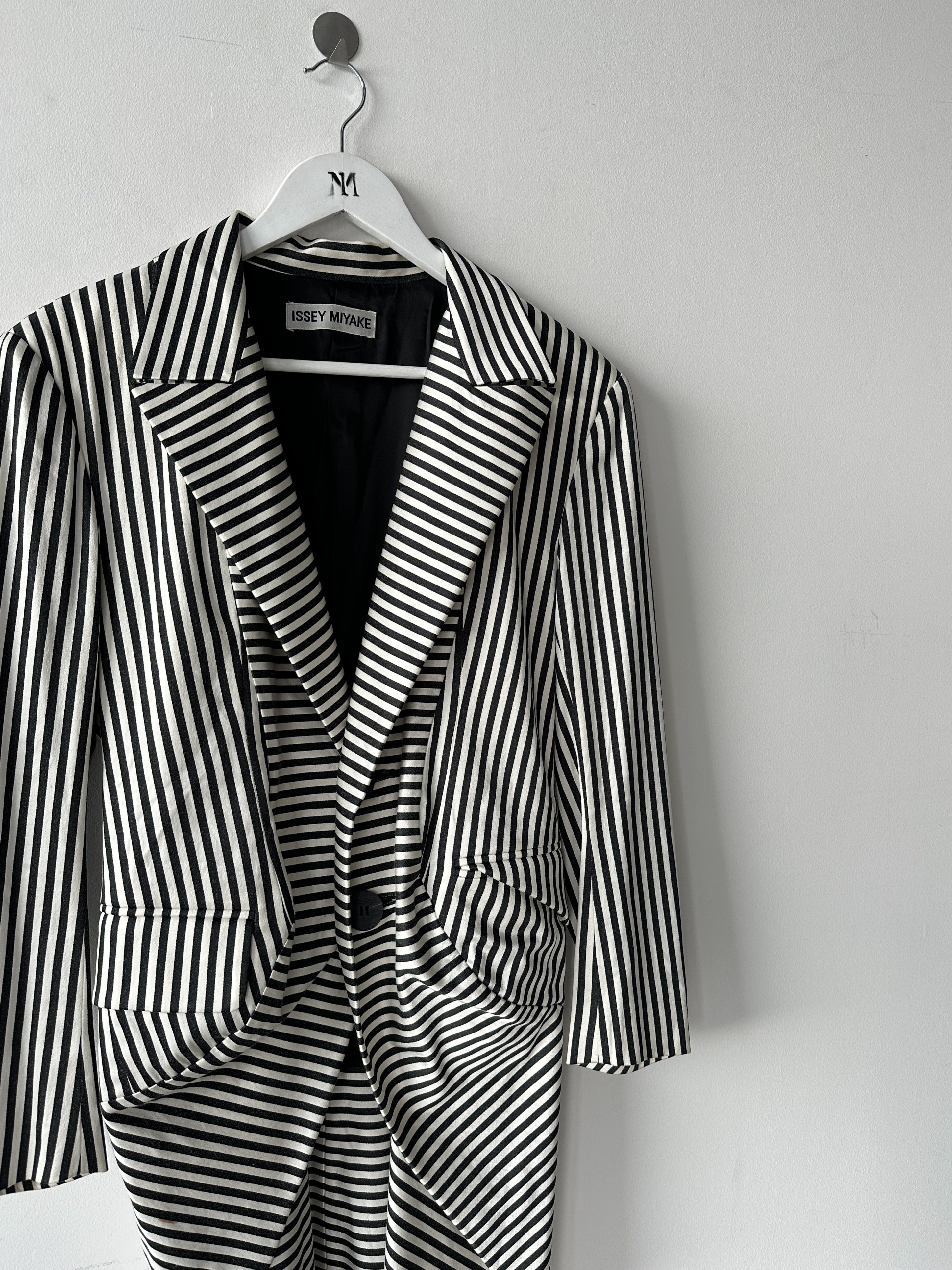 ISSEY MIYAKE - F/W 1995 TAILCOAT STRIPED BLAZER