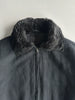 GIANNI VERSACE - 1980s FUR COLLAR JACKET WITH CONTRASTING SLEEVE