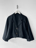 YOHJI YAMAMOTO Y's - 1980s BOXY WOOL JACKET WITH BACK BUCKLE STRAP