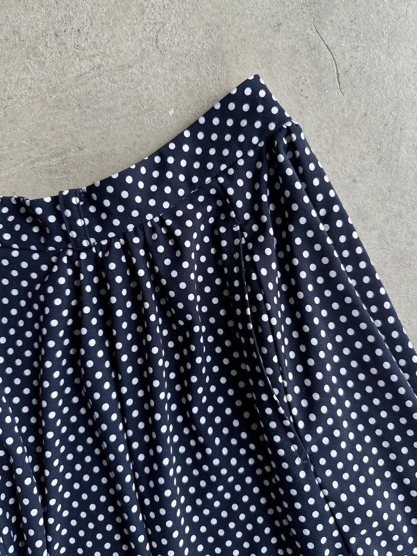 YOHJI YAMAMOTO Y's bis -  S/S 1996 POLKA DOTS FLARED MIDI SKIRT