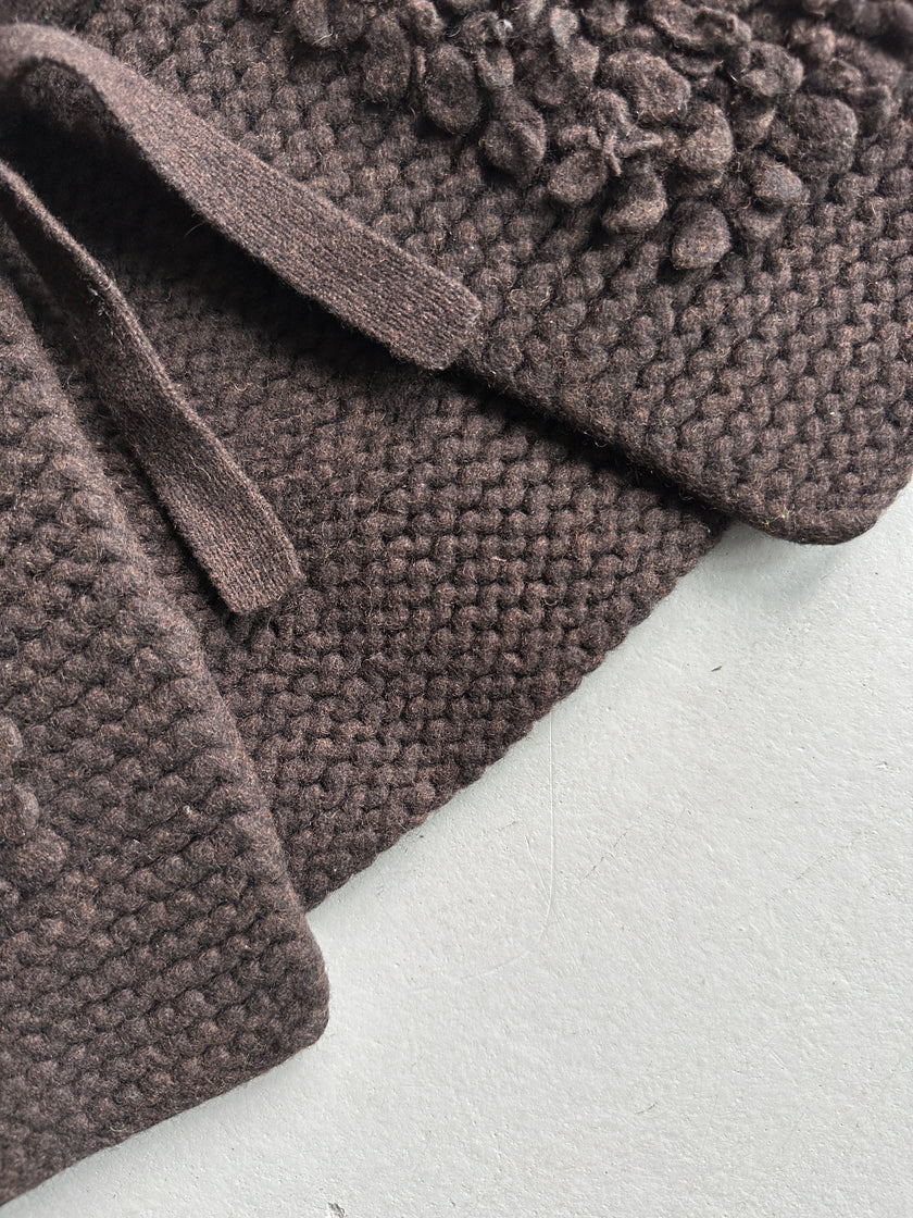 SONIA RYKIEL - 2000s OPEN FRONT CHUNKY KNIT VEST