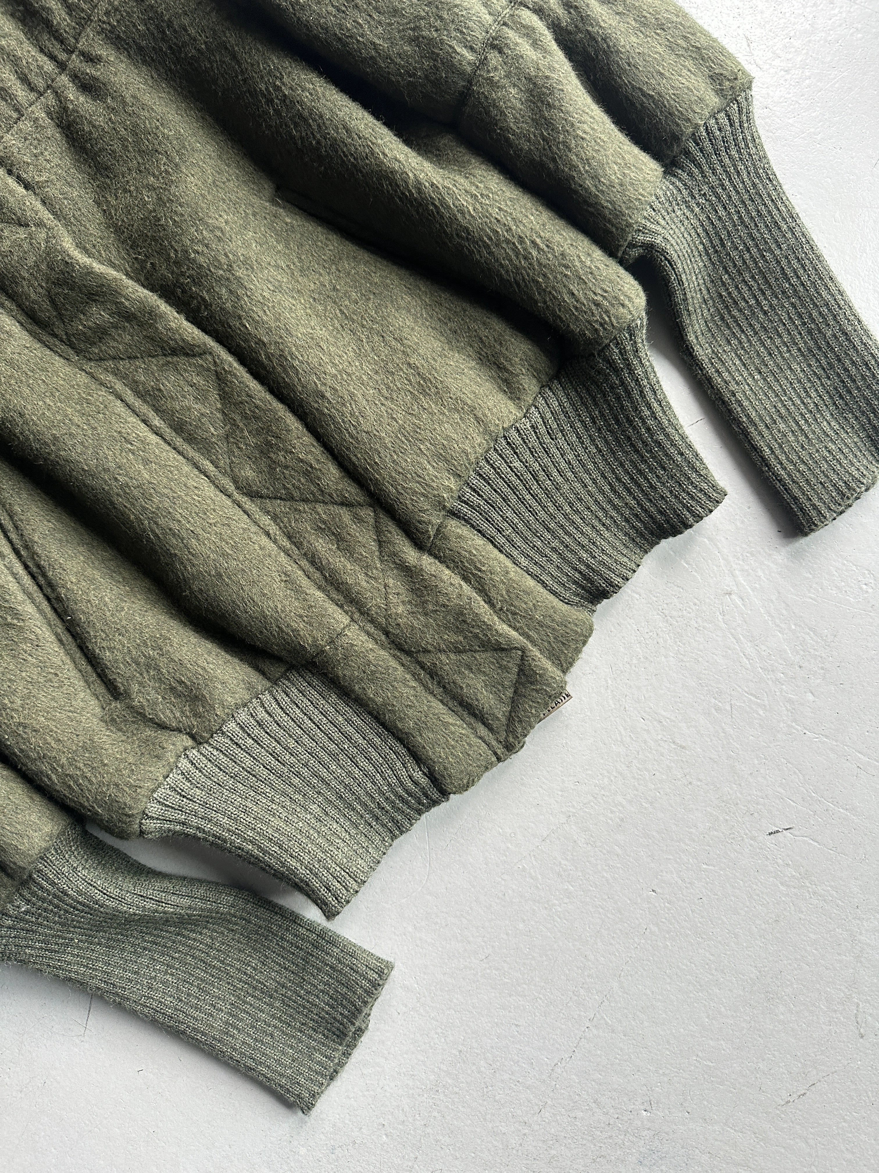 ALVIERO MARTINI - F/W 2009 BOMBER JACKET WITH ELONGATED RIBBED CUFFS