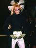 JEAN PAUL GAULTIER - A/W 1995 SAMPLE LONGUETTE SKIRT WITH LEATHER WAISTBAND