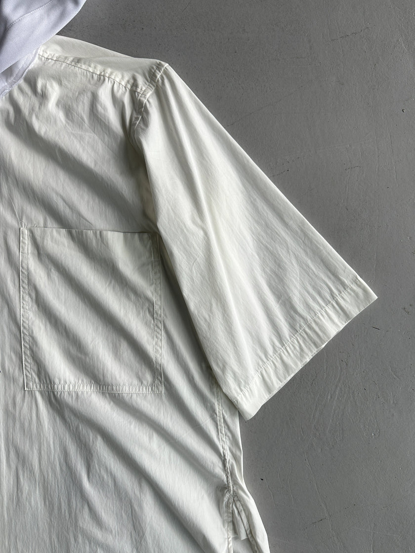 YOHJI YAMAMOTO Y's - S/S 1995 ASYMMETRICAL ZIP UP HOODED SHIRT