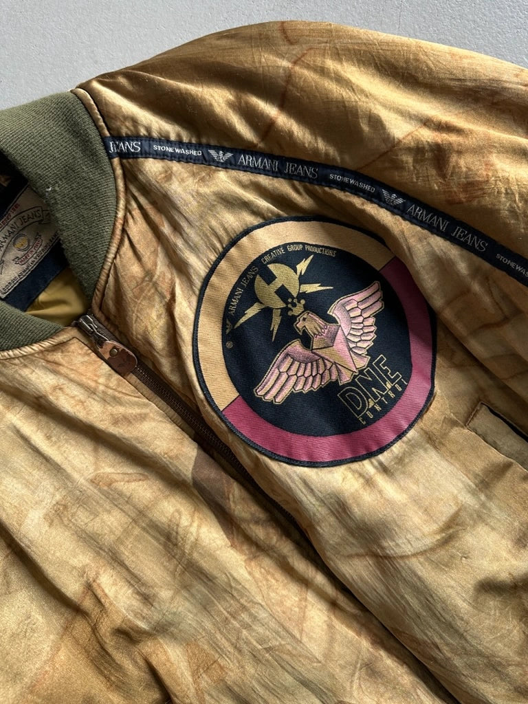 ARMANI JEANS - F/W 1988 STONE WASHED BOMBER JACKET
