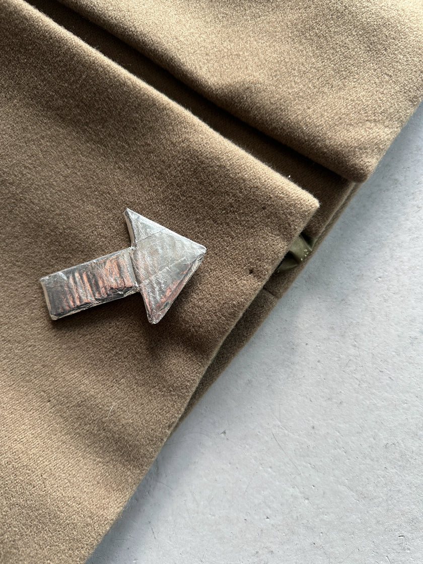 GIORGIO ARMANI - 1990s BELTED COLLARLESS COAT