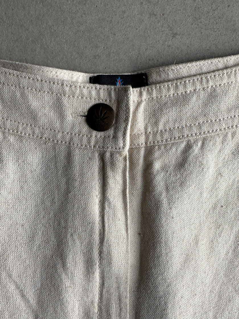 1990s HIGH WAIST FLARED LEG TROUSERS