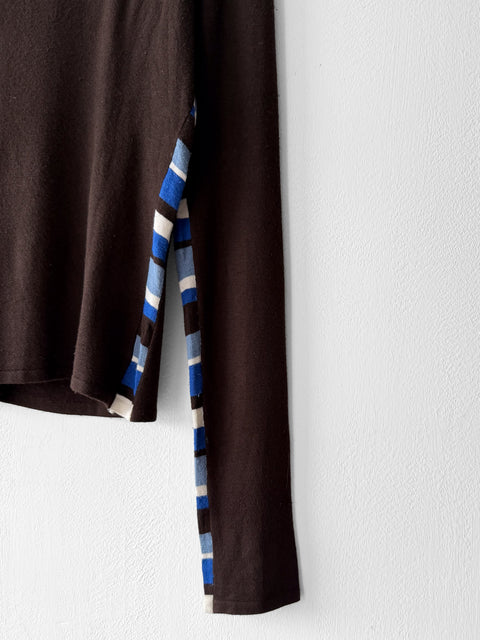 FENDI - 1990s CARDIGAN WITH CONTRASTING STRIPED DETAILS