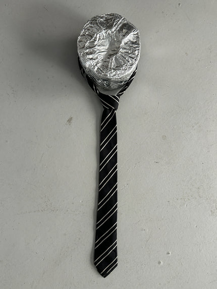 DOLCE & GABBANA  - 1990s SILK PATTERNED SKINNY TIE