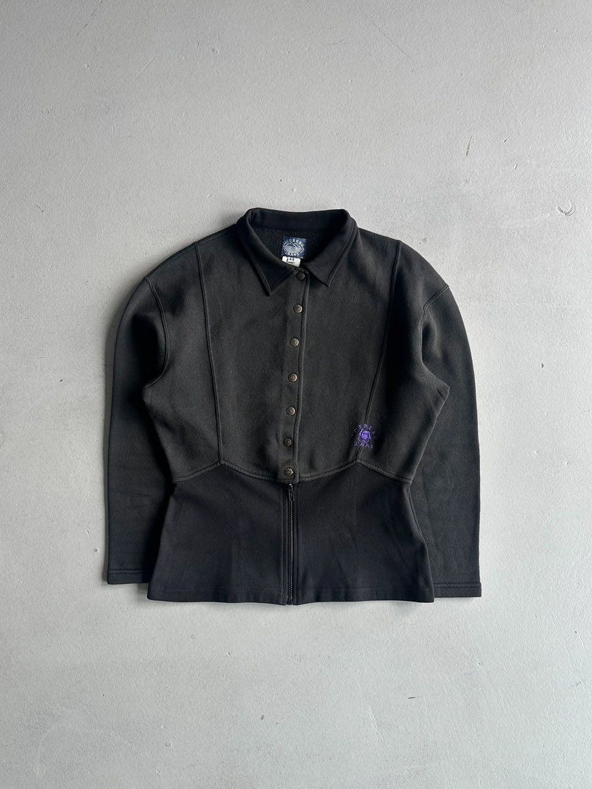 ICEBERG - 1990s PANELED FITTED WAIST SWEATER CARDIGAN