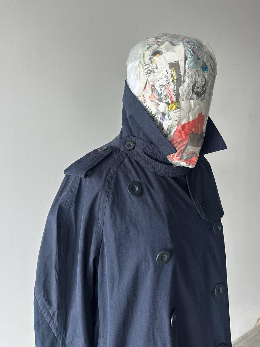 SACAI - S/S 2017 DOUBLE BREASTED TRENCH COAT WITH DRAWCORD GATHERED HEM